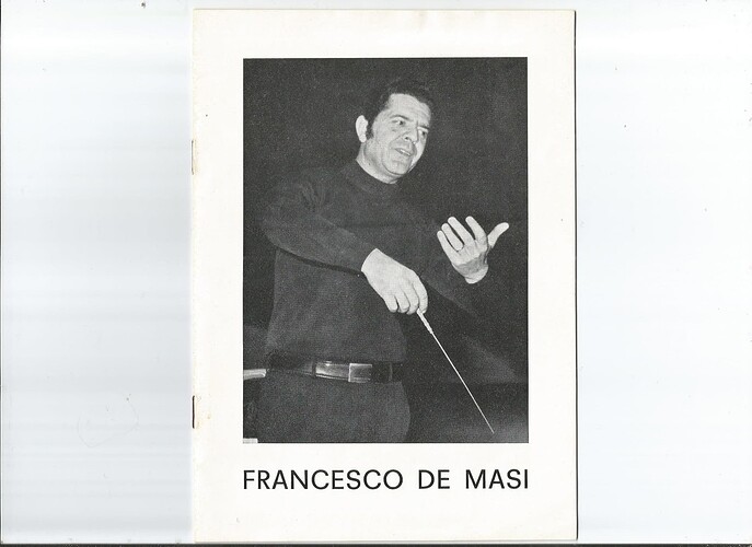 Francesco De Masi - Programme Cover